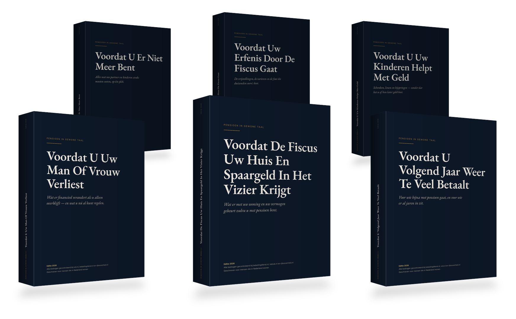 De Complete Pensioenbibliotheek — alle zes de gidsen
